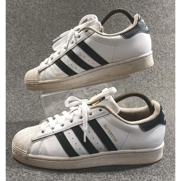 Adidas Originals GS SUPERSTAR Shoes Cloud White/Core Black FU7712 Sz 7 - Picture 1 of 16